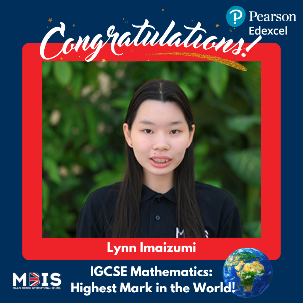 Pearson Edexcel Award for Lynn – Highest in the World in Mathematics!